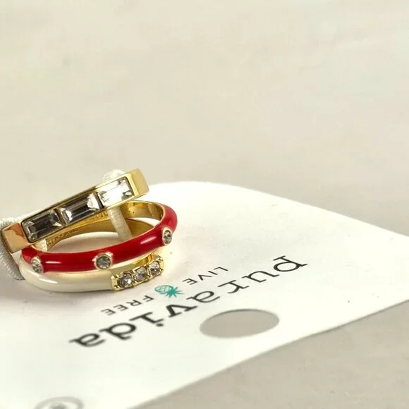 Stackable rings by Puravida. NWOT. On cards. All size 8 - Picture 3 of 6